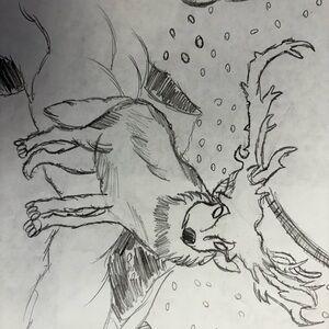 Hand-Drawn Reindeer Sketch Art